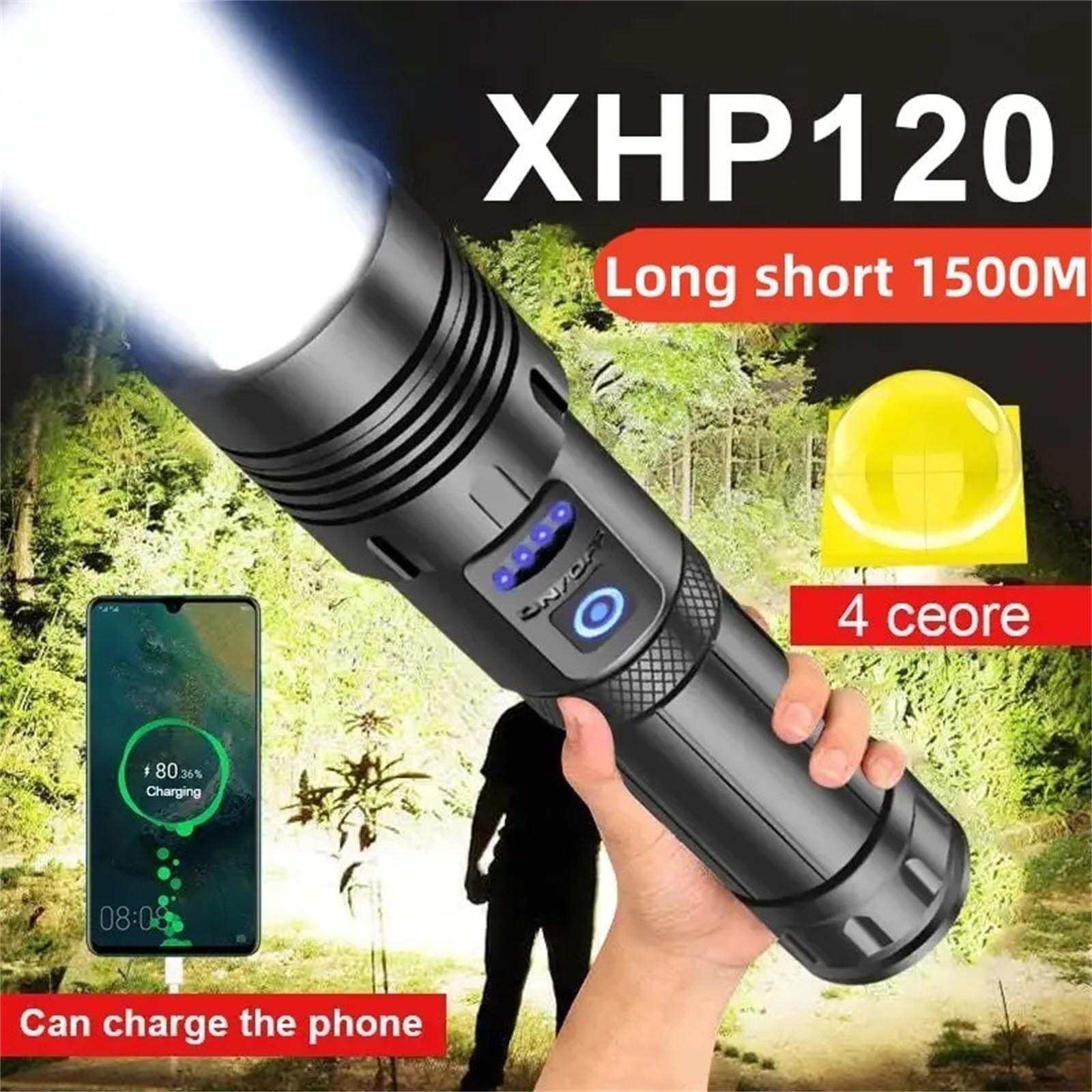 Мощный светодиодный фонарик XHP120 Torch USB перезаряжаемый водонепроницаемый фонарь Ultra Bright One Size
Мощный светодиодный фонарик XHP120 Torch USB перезаряжаемый водонепроницаемый фонарь Ultra Bright One Size