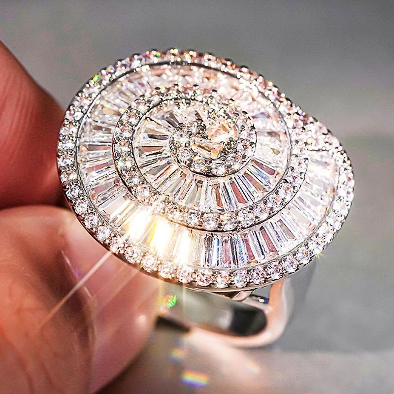 Huitan Bright Cubic Zirconia Rings with Spiral Design Charming Fashion Graceful Finger Accessory Exquisite Wedding Party Zircon 10
Huitan Bright Cubic Zirconia Rings with Spiral Design Charming Fashion Graceful Finger Accessory Exquisite Wedding Party Zircon 10