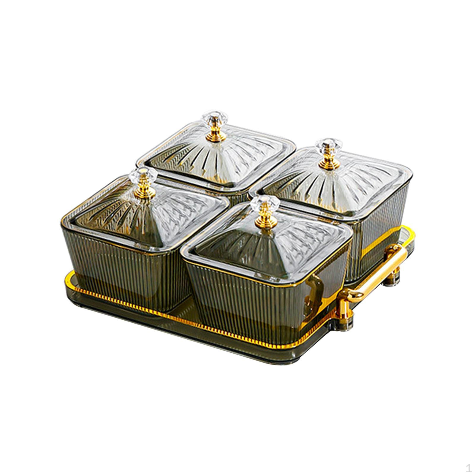 Разделенные сервировочные миски с 4 отделениями Тарелка для сухофруктов с крышкой Декоративная закуска зелёный
Разделенные сервировочные миски с 4 отделениями Тарелка для сухофруктов с крышкой Декоративная закуска зелёный