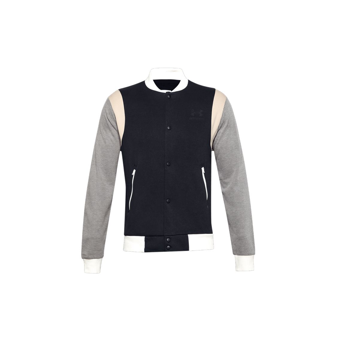Мужская флисовая куртка-бомбер Under Armour Rival AMP Varsity Colorblock, черные 1357146-001
Мужская флисовая куртка-бомбер Under Armour Rival AMP Varsity Colorblock, черные 1357146-001