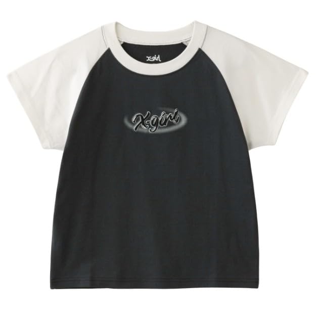 Spray Art and Embroidery Raglan Short Sleeve Baby Medium X-girl Tee, 105252011031, Charcoal,
Spray Art and Embroidery Raglan Short Sleeve Baby Medium X-girl Tee, 105252011031, Charcoal,