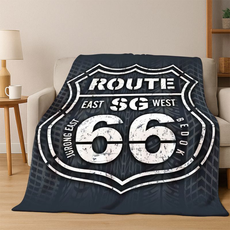 Retro Route66 America Mother Road Sign Flannel Blanket Soft Warm Throw Blanket for Bedroom Living Room Bed Travel Camping Picnic 75x90cm
Retro Route66 America Mother Road Sign Flannel Blanket Soft Warm Throw Blanket for Bedroom Living Room Bed Travel Camping Picnic 75x90cm