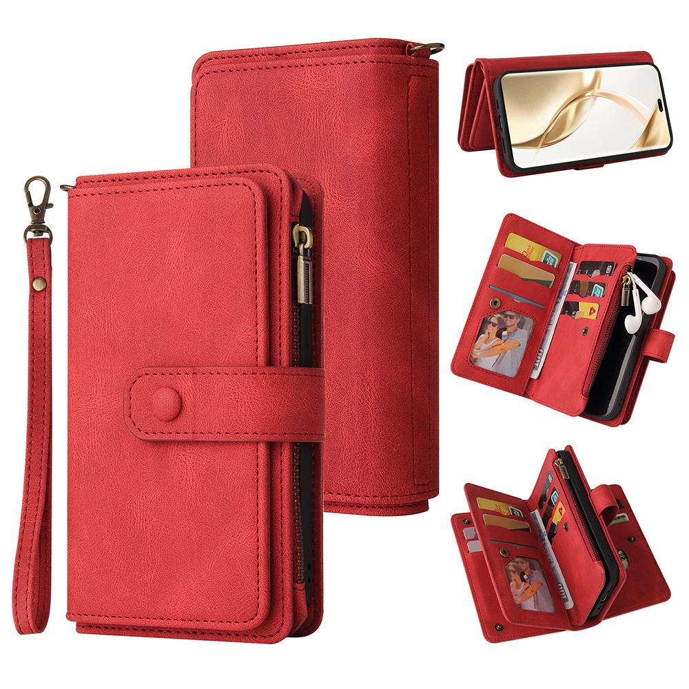 For Honor 200 Pro 5G Zipper Wallet Case with 15 Card Slots and Strap Leather Phone Cover Red
For Honor 200 Pro 5G Zipper Wallet Case with 15 Card Slots and Strap Leather Phone Cover Red