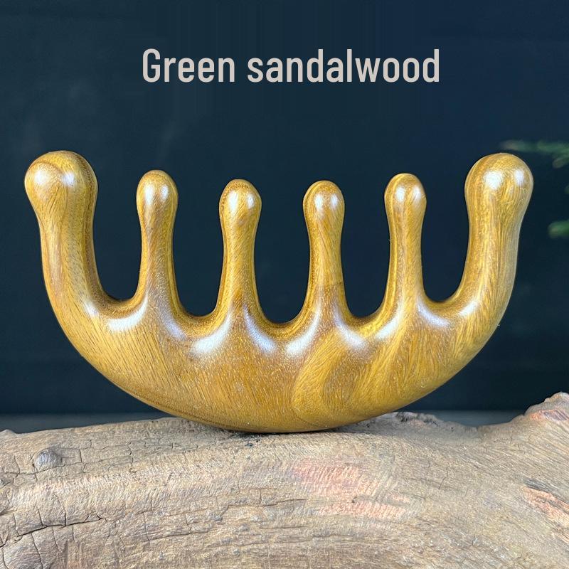 Sun Li Style Green Sandalwood Enlarged 6-Tooth Massage Comb for Scalp & Neck Care, Unisex
Sun Li Style Green Sandalwood Enlarged 6-Tooth Massage Comb for Scalp & Neck Care, Unisex