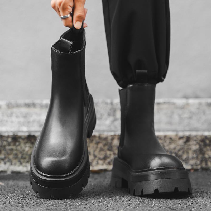 Men s Chelsea Boots Platform British Martin Boots Autumn Height Increasing Trend Versatile Casual Short Boots 28291-J 44 чорний
Men s Chelsea Boots Platform British Martin Boots Autumn Height Increasing Trend Versatile Casual Short Boots 28291-J 44 чорний