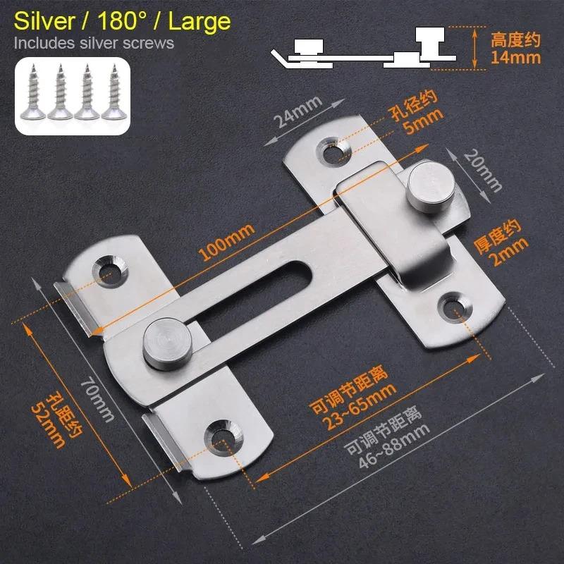 1pc Stainless Steel Barn Door Locks,0°/180° Flip Sliding Latch for Garage,Bathroom,Pet Doors & Windows,Garage,Bathroom
1pc Stainless Steel Barn Door Locks,0°/180° Flip Sliding Latch for Garage,Bathroom,Pet Doors & Windows,Garage,Bathroom