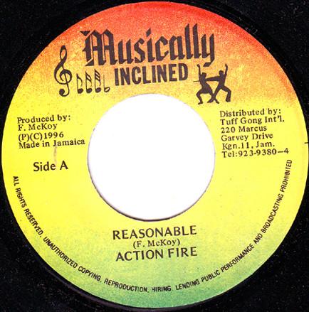 7inch Record ACTION FIRE - Reasonable NONE Musically Incli 1996 Jamaica Reggae, Ska & Dub Used
7inch Record ACTION FIRE - Reasonable NONE Musically Incli 1996 Jamaica Reggae, Ska & Dub Used