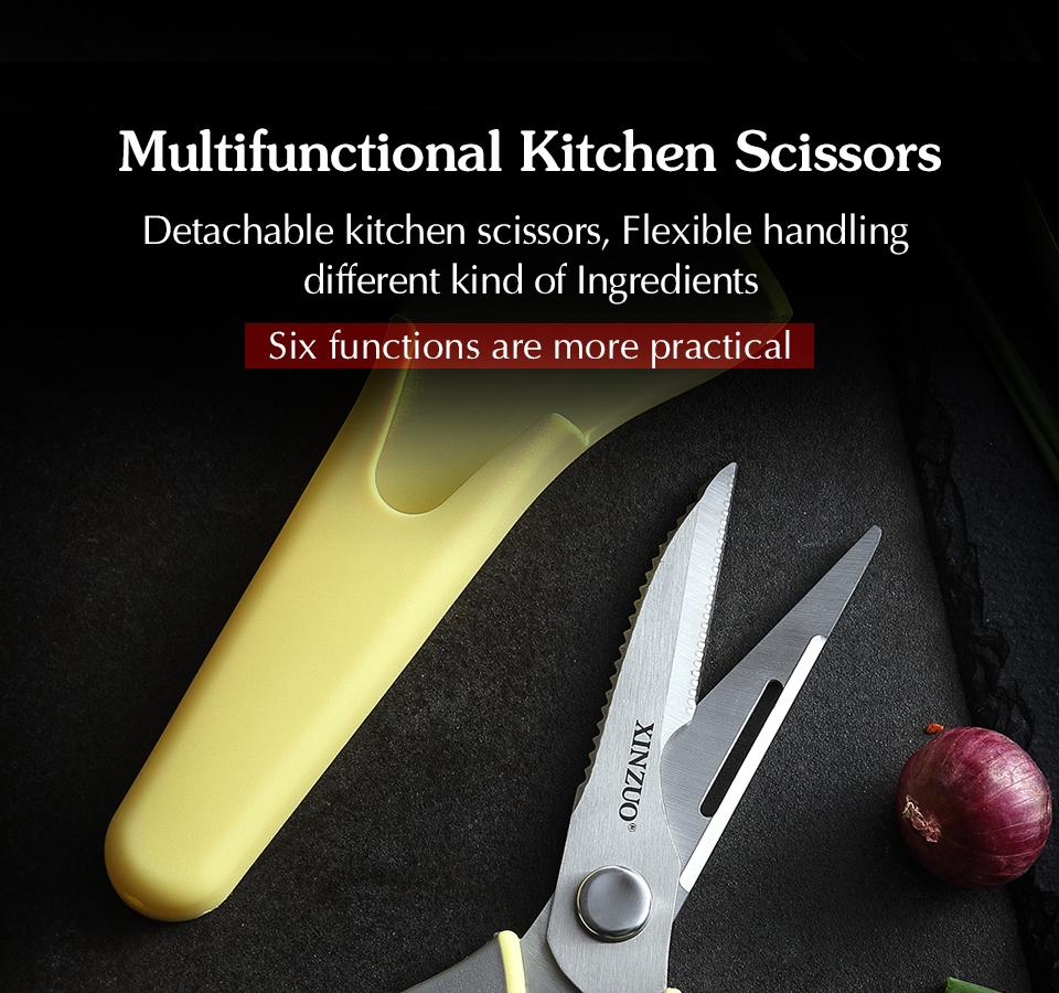 Professional Xinzuo Kitchen Scissors Stainless Steel Shears Tool Home Use For Chicken Poultry Fish Meat Vegetables Herbs Bbq Cooking Tool
Professional Xinzuo Kitchen Scissors Stainless Steel Shears Tool Home Use For Chicken Poultry Fish Meat Vegetables Herbs Bbq Cooking Tool
