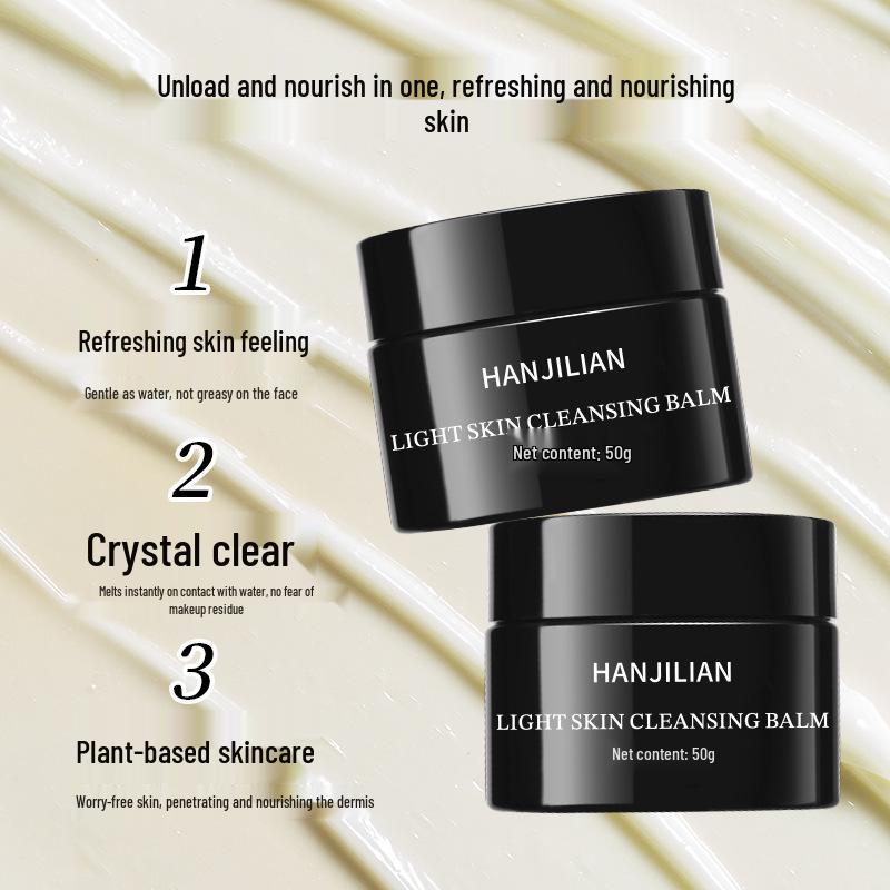 Han Ji Lian Light Skin Brightening Cleansing Balm: Gentle, Non-Irritating, Easily Emulsifies for Sensitive Skin.
Han Ji Lian Light Skin Brightening Cleansing Balm: Gentle, Non-Irritating, Easily Emulsifies for Sensitive Skin.