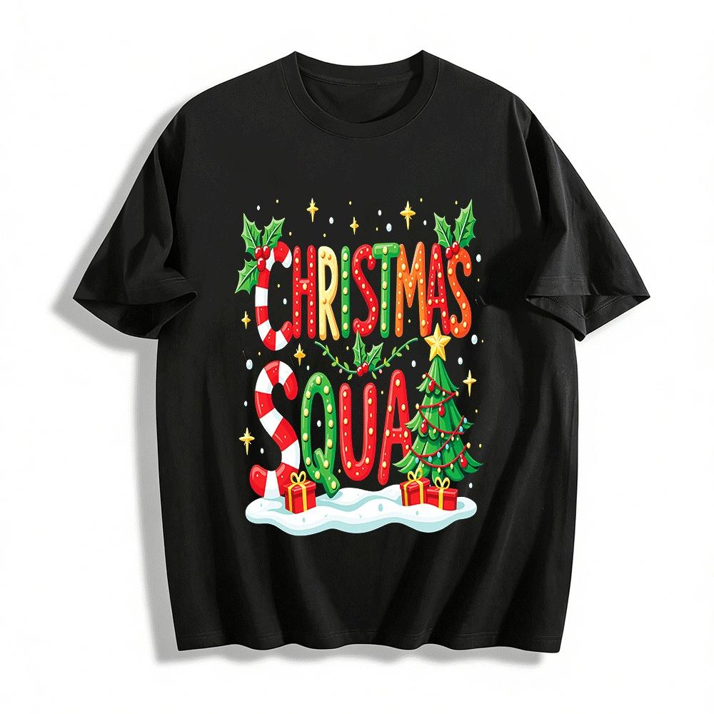 Christmas Squad Themed Festive Print Casual Top Pure cotton T-shirt XXS
Christmas Squad Themed Festive Print Casual Top Pure cotton T-shirt XXS