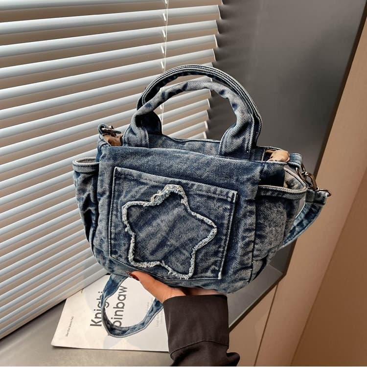 Retro Denim Mini Tote Bag Hand Bag
Retro Denim Mini Tote Bag Hand Bag