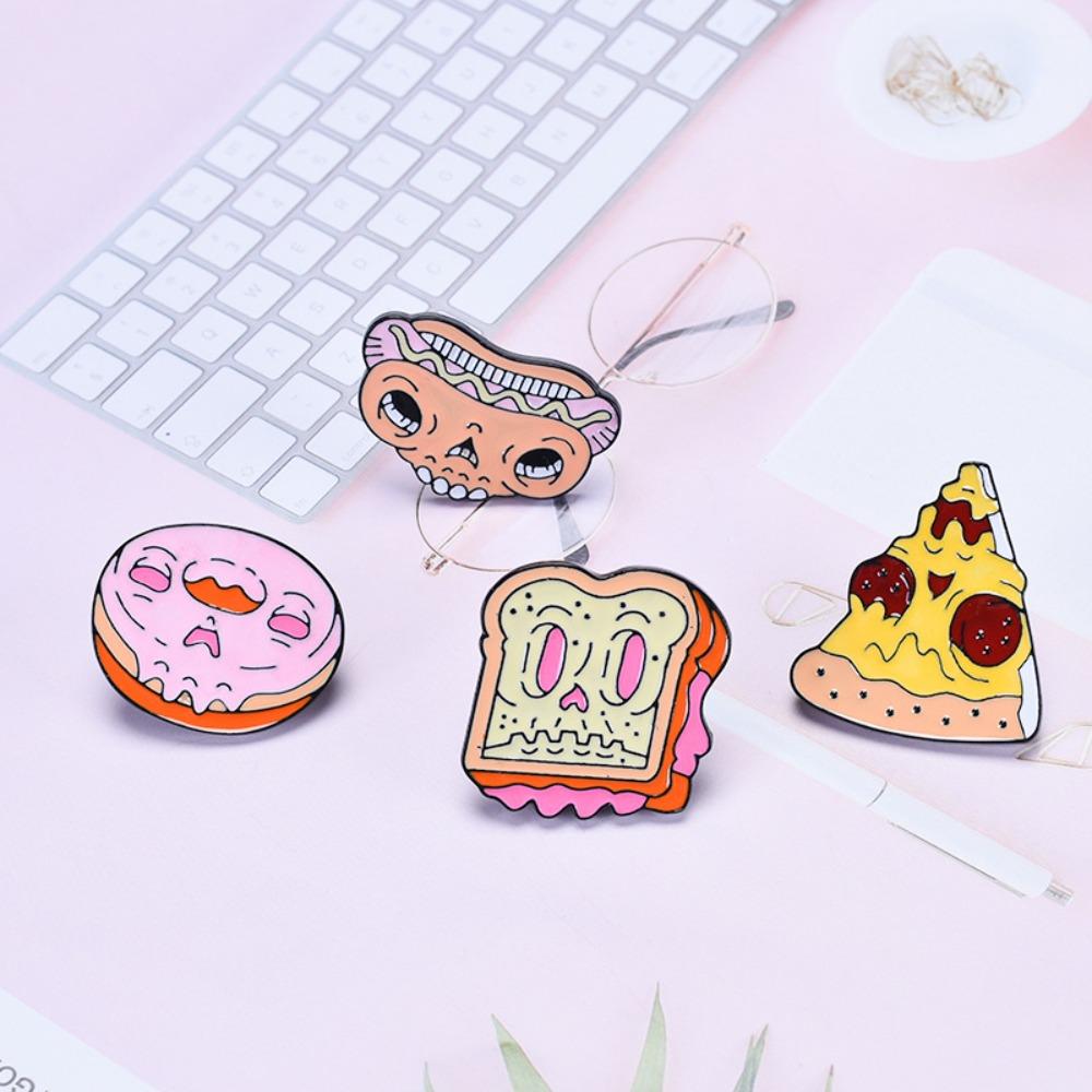 Zinc Zinc Alloy Cartoon Food Brooch Vintage Doughnut Brooch Gothic Halloween Lapel Pins Ornament Badge hot dog
Zinc Zinc Alloy Cartoon Food Brooch Vintage Doughnut Brooch Gothic Halloween Lapel Pins Ornament Badge hot dog