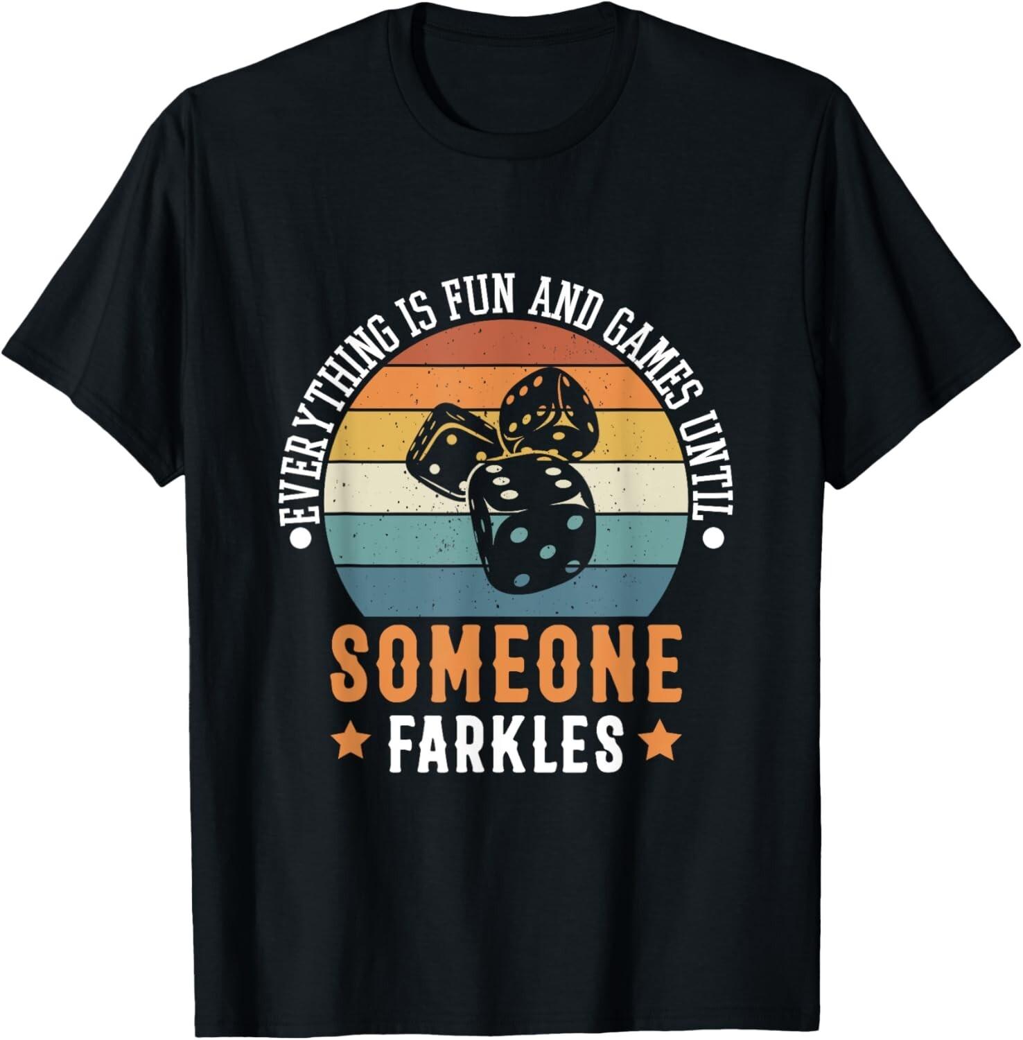 Farkle Game Night Funny Tee Shirts Gift Unisex T-Shirt 5XL різнокольоровий
Farkle Game Night Funny Tee Shirts Gift Unisex T-Shirt 5XL різнокольоровий