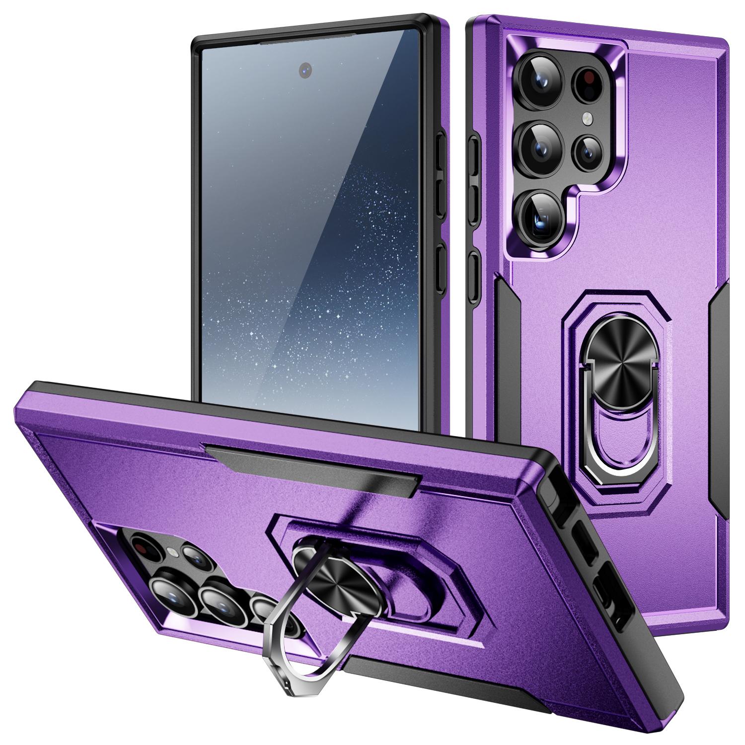 Для Samsung Galaxy S24 Ultra Чехол Военный класс Кольцо-подставка ПК+ТПУ Чехол для телефона Purple+Black
Для Samsung Galaxy S24 Ultra Чехол Военный класс Кольцо-подставка ПК+ТПУ Чехол для телефона Purple+Black