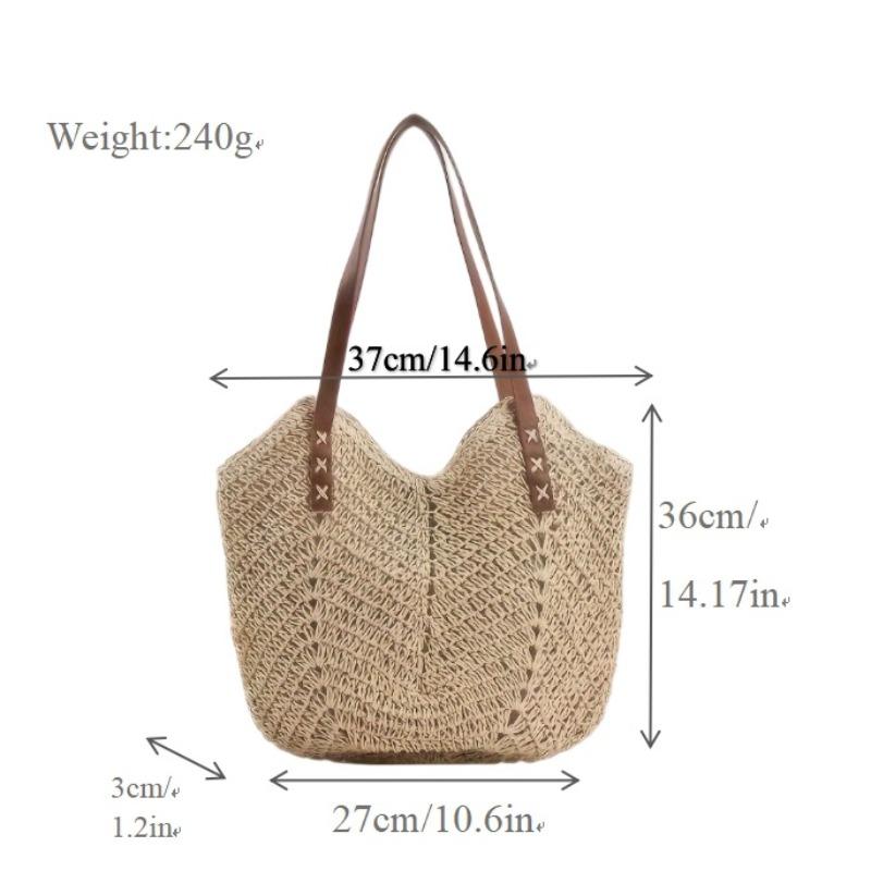 Versatile zipper straw bag women s handwoven bag seaside vacation beach bag large capacity shoulder tote bag welt zipper
Versatile zipper straw bag women s handwoven bag seaside vacation beach bag large capacity shoulder tote bag welt zipper