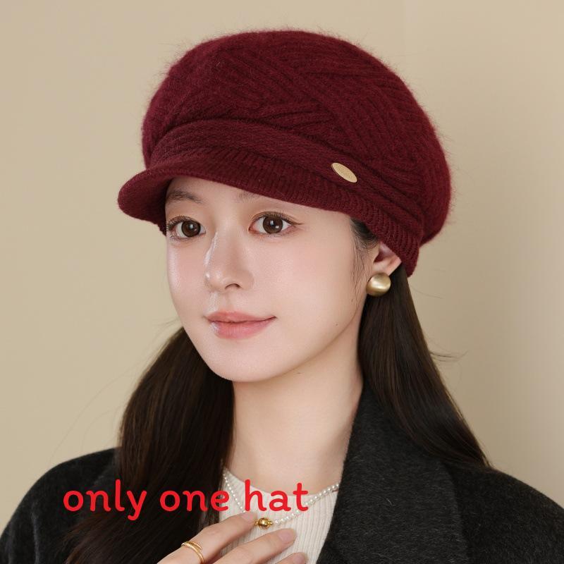 Knitted Hat For Women With Rabbit Fur Blend Warmth For Winter Cozy Headwear Burgundy
Knitted Hat For Women With Rabbit Fur Blend Warmth For Winter Cozy Headwear Burgundy