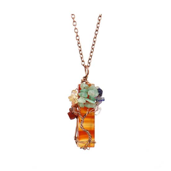 Yousheng Healing Crystal Necklace Gemstone Prism Pendant Necklace Colorful Natural Stone Crystal Tree Necklace Spiritual Energy Gift for Men Women коричневий
Yousheng Healing Crystal Necklace Gemstone Prism Pendant Necklace Colorful Natural Stone Crystal Tree Necklace Spiritual Energy Gift for Men Women коричневий