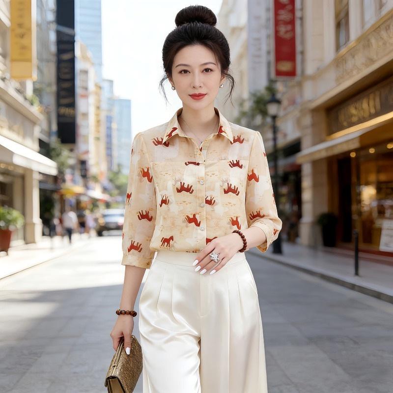 Spring Mother s Casual Elegant Chiffon Shirt - Comfortable and Breathable for Middle-Aged and Elderly Women 5XL (140-150 lbs)
Spring Mother s Casual Elegant Chiffon Shirt - Comfortable and Breathable for Middle-Aged and Elderly Women 5XL (140-150 lbs)