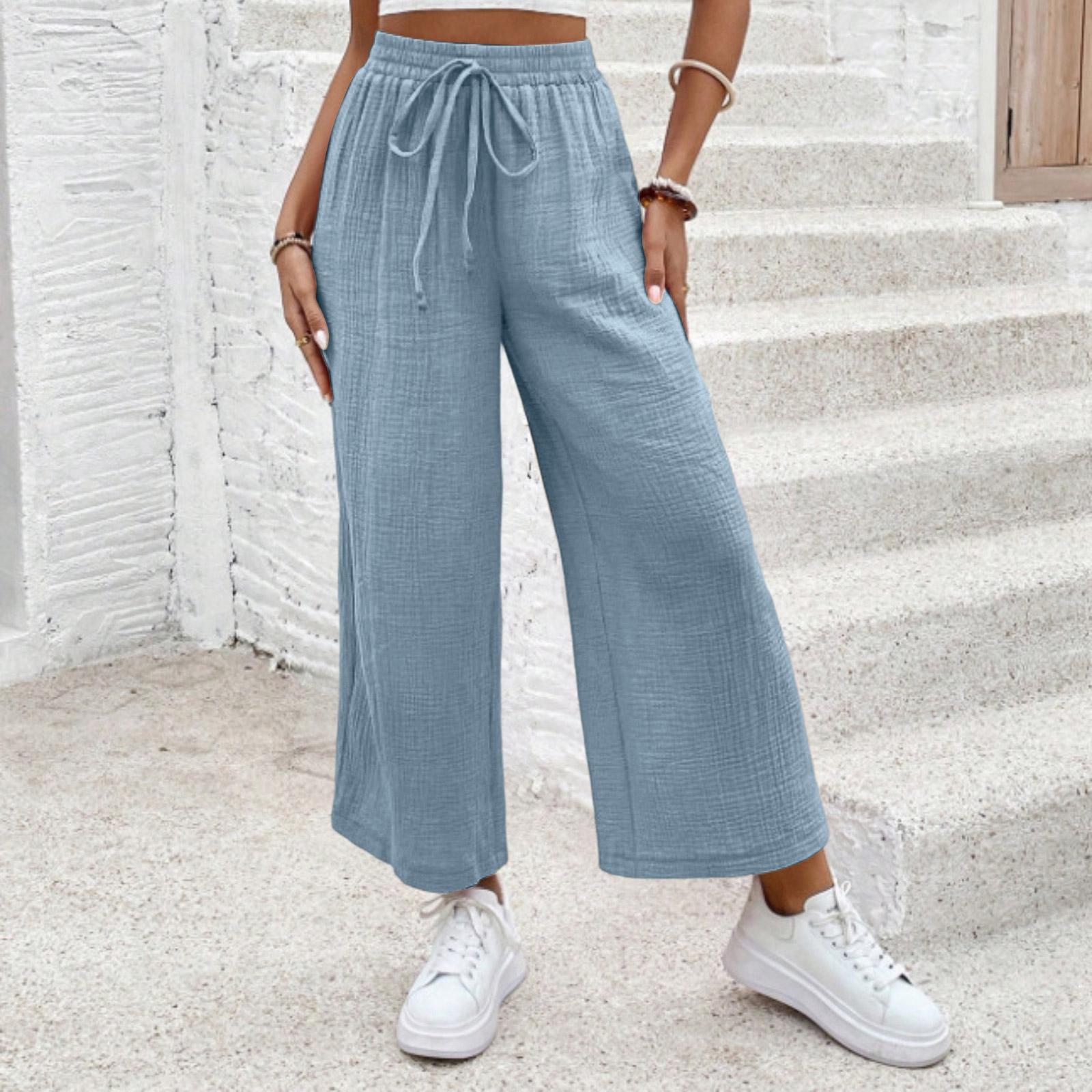 Ladies Comfortable And Casual Color Versatile Loose Drawstring Straight Leg Pants S
Ladies Comfortable And Casual Color Versatile Loose Drawstring Straight Leg Pants S