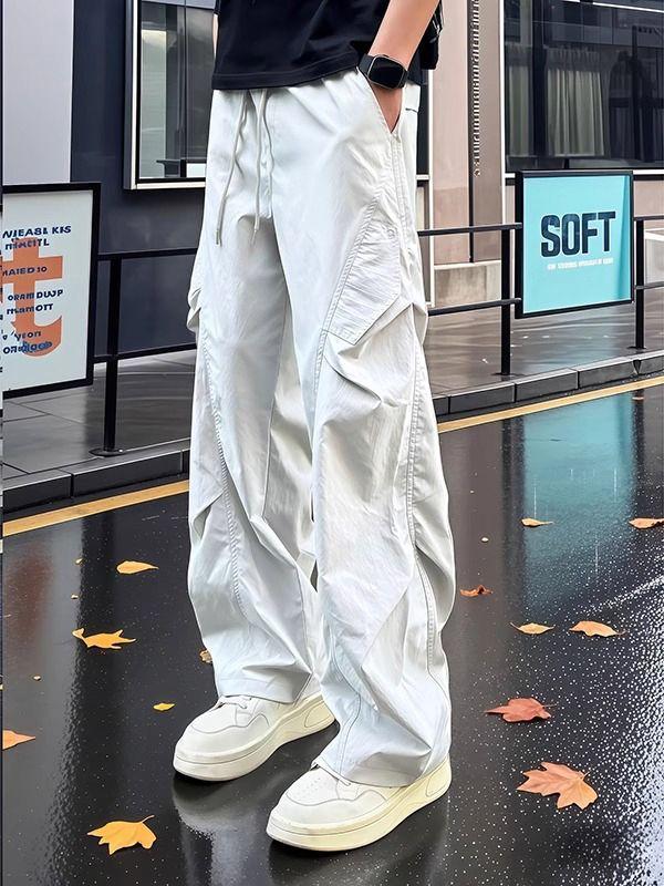 Light Grey Ice Silk Trousers Men American Pleated Paratrooper Pants Stylish Straight Leg Work Pants S чёрный
Light Grey Ice Silk Trousers Men American Pleated Paratrooper Pants Stylish Straight Leg Work Pants S чёрный