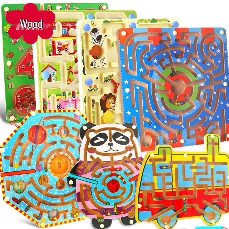 Magnetic Pen and Wooden Ball Maze: Circular Track Educational Toy for Kids Cognitive Development
Magnetic Pen and Wooden Ball Maze: Circular Track Educational Toy for Kids Cognitive Development