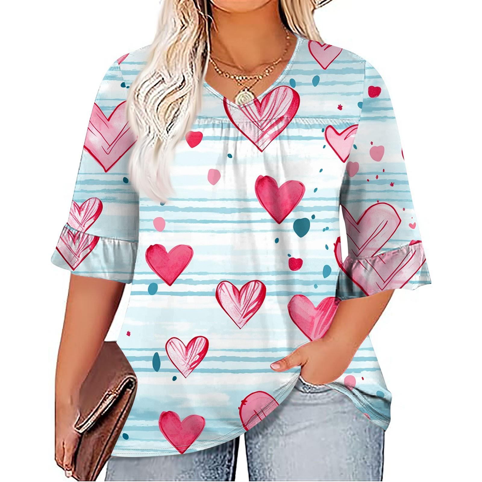 Женская мода, повседневная плиссированная футболка с v-образным вырезом и принтом, семиминутная футболка с рюшами и рукавами, топы больших размеров XL
Женская мода, повседневная плиссированная футболка с v-образным вырезом и принтом, семиминутная футболка с рюшами и рукавами, топы больших размеров XL