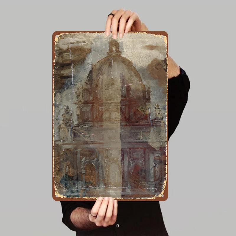 Vintage European Architecture Dome Oil Painting Style Custom Metal Wall Art Decor for Living Room 7.9x11.8In(20x30cm)
Vintage European Architecture Dome Oil Painting Style Custom Metal Wall Art Decor for Living Room 7.9x11.8In(20x30cm)