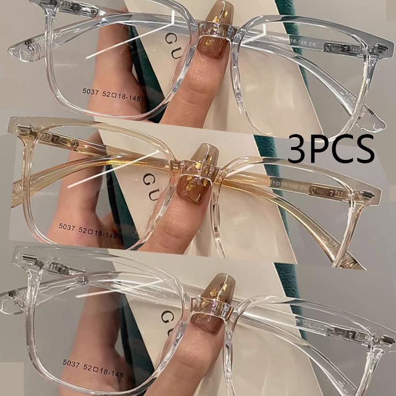 3Pcs Transparent Square Computer Glasses Frame Women Men Anti Blue Light Round Eyewear Blocking Optical Spectacle Eyeglasses
3Pcs Transparent Square Computer Glasses Frame Women Men Anti Blue Light Round Eyewear Blocking Optical Spectacle Eyeglasses