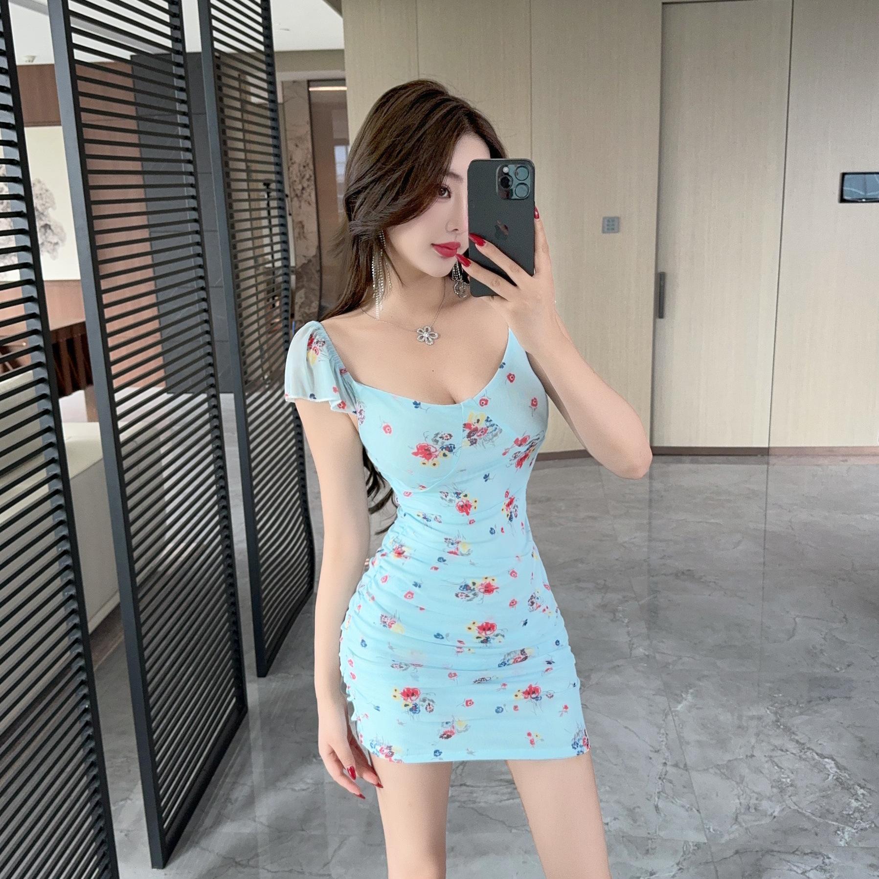 Pure desire style sexy mesh stitching printing hip skirt women s summer waist slim body dress L синій
Pure desire style sexy mesh stitching printing hip skirt women s summer waist slim body dress L синій