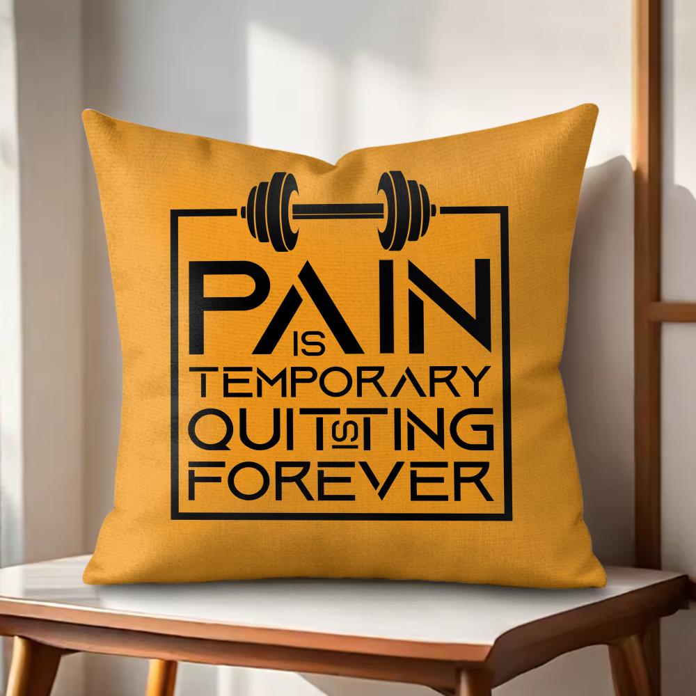 No Pain No Gain Cushion Cover Natural Linen Organic Fabric DoubleSided Printing Couch Pillow Covers Home Decor 30x30cm
No Pain No Gain Cushion Cover Natural Linen Organic Fabric DoubleSided Printing Couch Pillow Covers Home Decor 30x30cm
