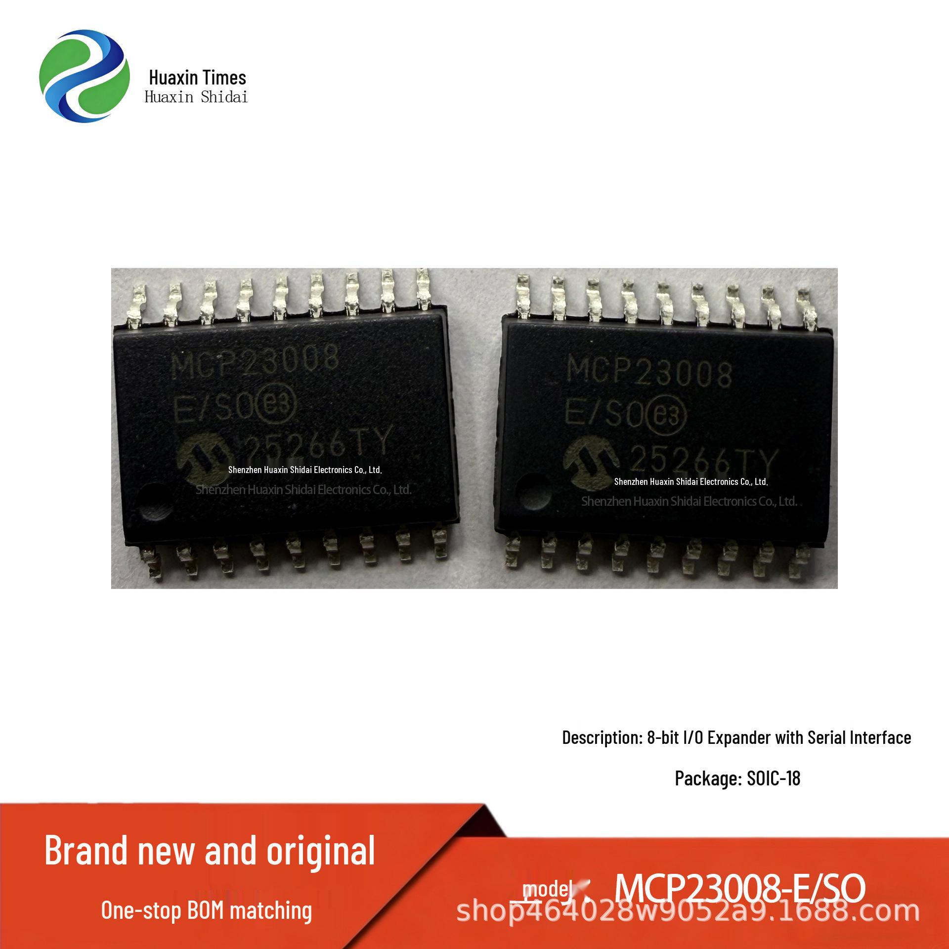 MCP23008-E/SO 8-bit I/O Expander IC, Serial Interface, SOIC-18
MCP23008-E/SO 8-bit I/O Expander IC, Serial Interface, SOIC-18