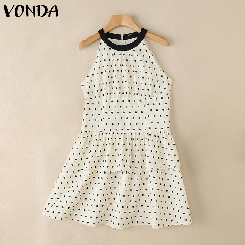 VONDA Women Summer Sleeveless Polka Dots Slim Waist Ruffled Pleated Dress S абрикосовый
VONDA Women Summer Sleeveless Polka Dots Slim Waist Ruffled Pleated Dress S абрикосовый