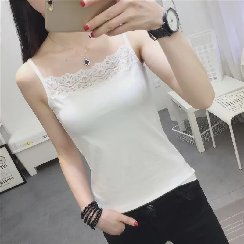 Korean Style Solid Color Lace Camisole for Women - Slimming Sexy Sleeveless Basic Innerwear M білий
Korean Style Solid Color Lace Camisole for Women - Slimming Sexy Sleeveless Basic Innerwear M білий