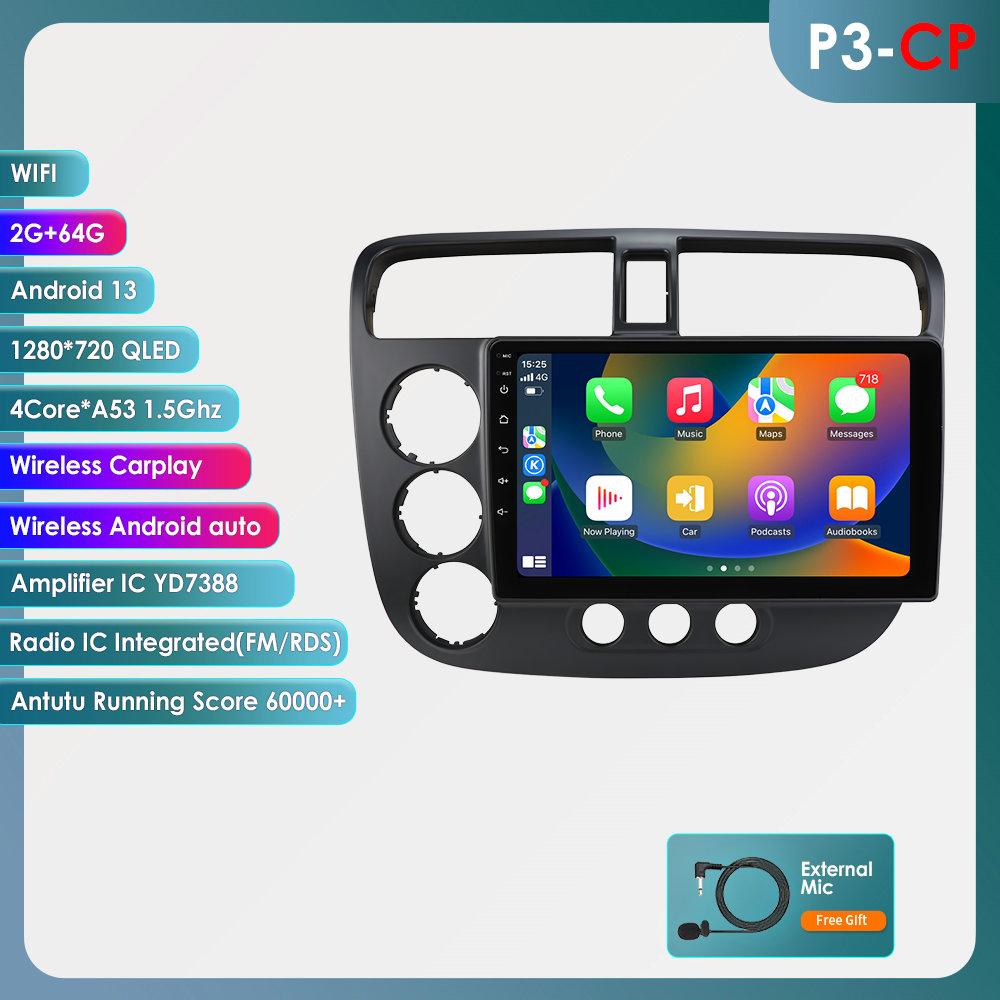 Ossuret Intelligent 2din Android 14 Car radio for Honda Civic 2000 - 2006 multimedia Video player 4G AI Carplay car intelligent systems GPS screen P3CP 4Core 2G 64G
Ossuret Intelligent 2din Android 14 Car radio for Honda Civic 2000 - 2006 multimedia Video player 4G AI Carplay car intelligent systems GPS screen P3CP 4Core 2G 64G