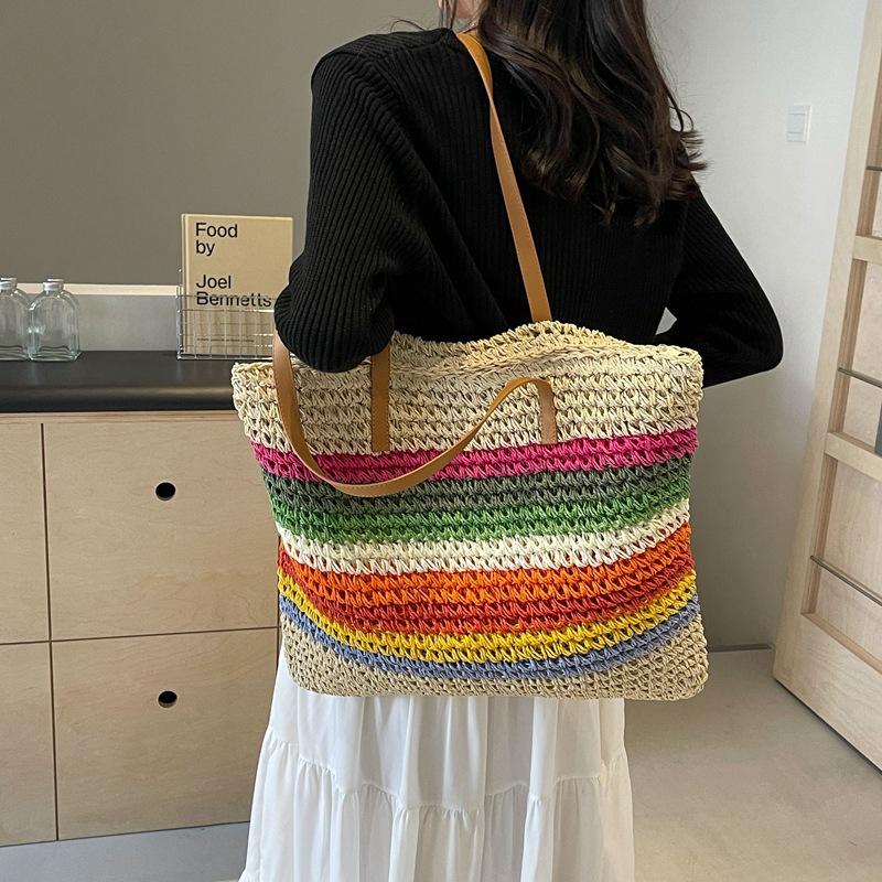 Woven bag women s large-capacity new versatile shoulder vegetable basket popular tote bag
Woven bag women s large-capacity new versatile shoulder vegetable basket popular tote bag