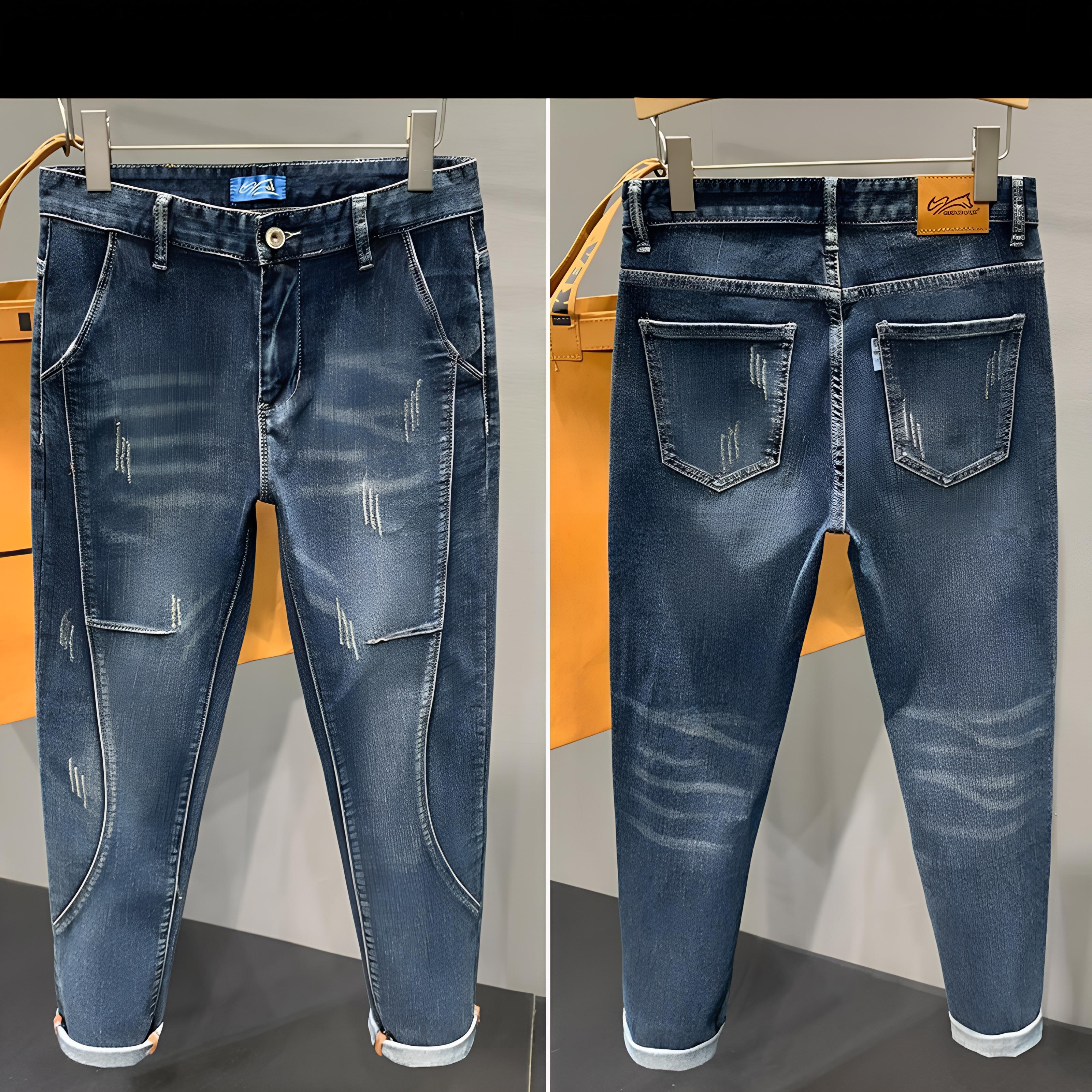 Весна и осень Большие размеры Harlan Stretch джинсы мужские свободные потертые Plus Fat Plus длинные брюки 36
Весна и осень Большие размеры Harlan Stretch джинсы мужские свободные потертые Plus Fat Plus длинные брюки 36