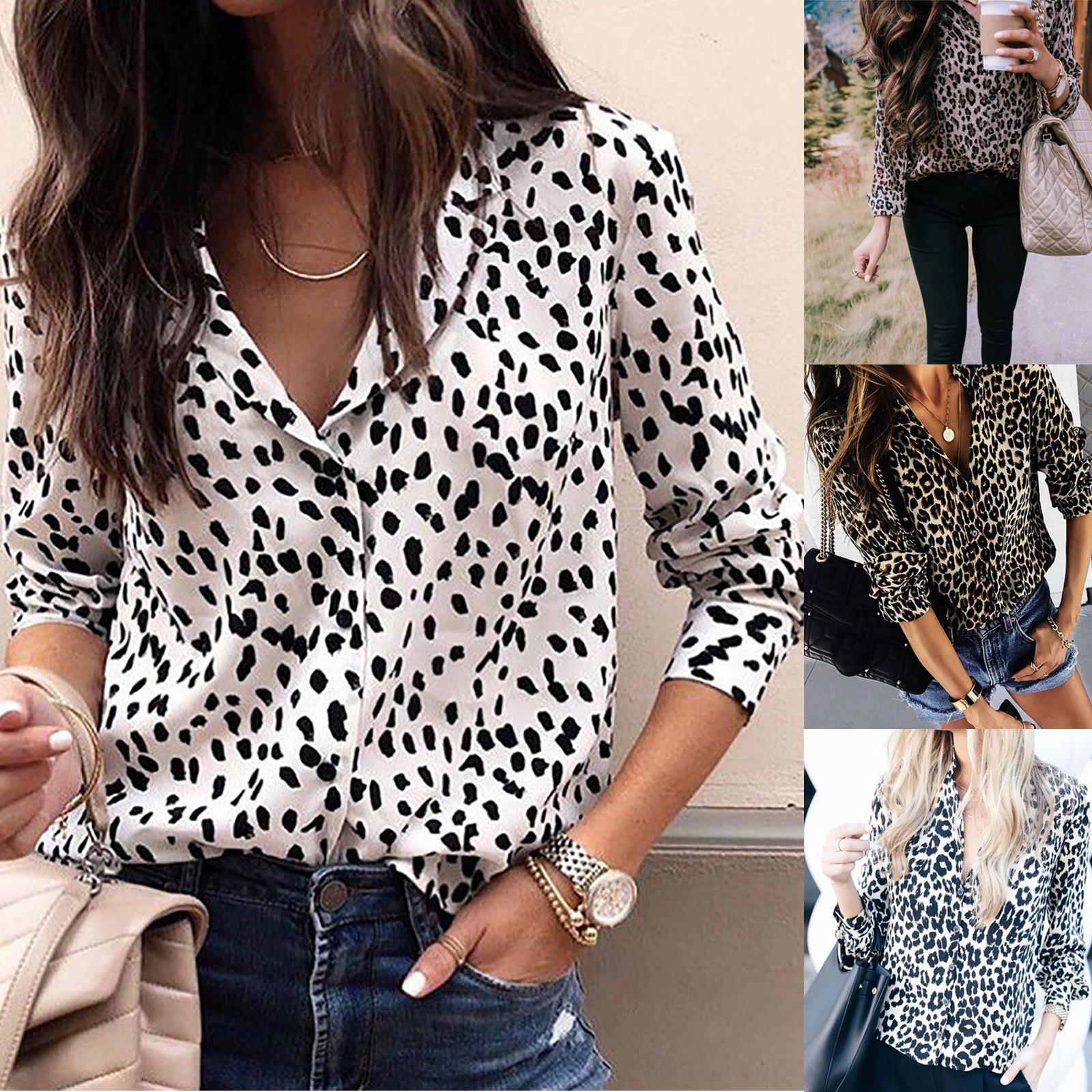 Women s Casual Fashion Leopard Print Single-breasted Lapel Stitching Long-sleeved Loose Chiffon Shirt
Women s Casual Fashion Leopard Print Single-breasted Lapel Stitching Long-sleeved Loose Chiffon Shirt
