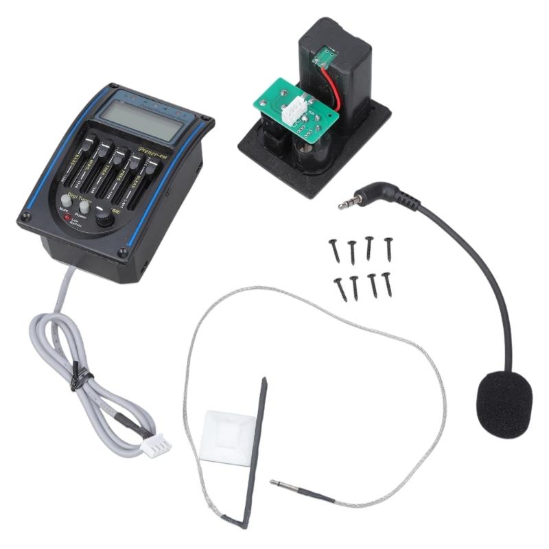 Guitar Pickups Piezo Pickups 5 Band Preamp EQ Equalizer Piezo Digital Tuner Pickups with LCD Screen for Acoustic Guitar 1
Guitar Pickups Piezo Pickups 5 Band Preamp EQ Equalizer Piezo Digital Tuner Pickups with LCD Screen for Acoustic Guitar 1