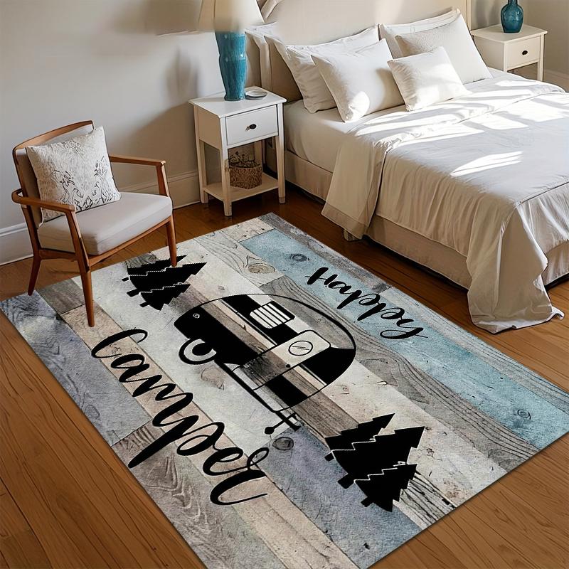 Camper Area Rug RV and Pine Tree Design Distressed Wood Plank Pattern Non Slip Washable Floor Carpet for Living Room Bedroom 40X60cm
Camper Area Rug RV and Pine Tree Design Distressed Wood Plank Pattern Non Slip Washable Floor Carpet for Living Room Bedroom 40X60cm