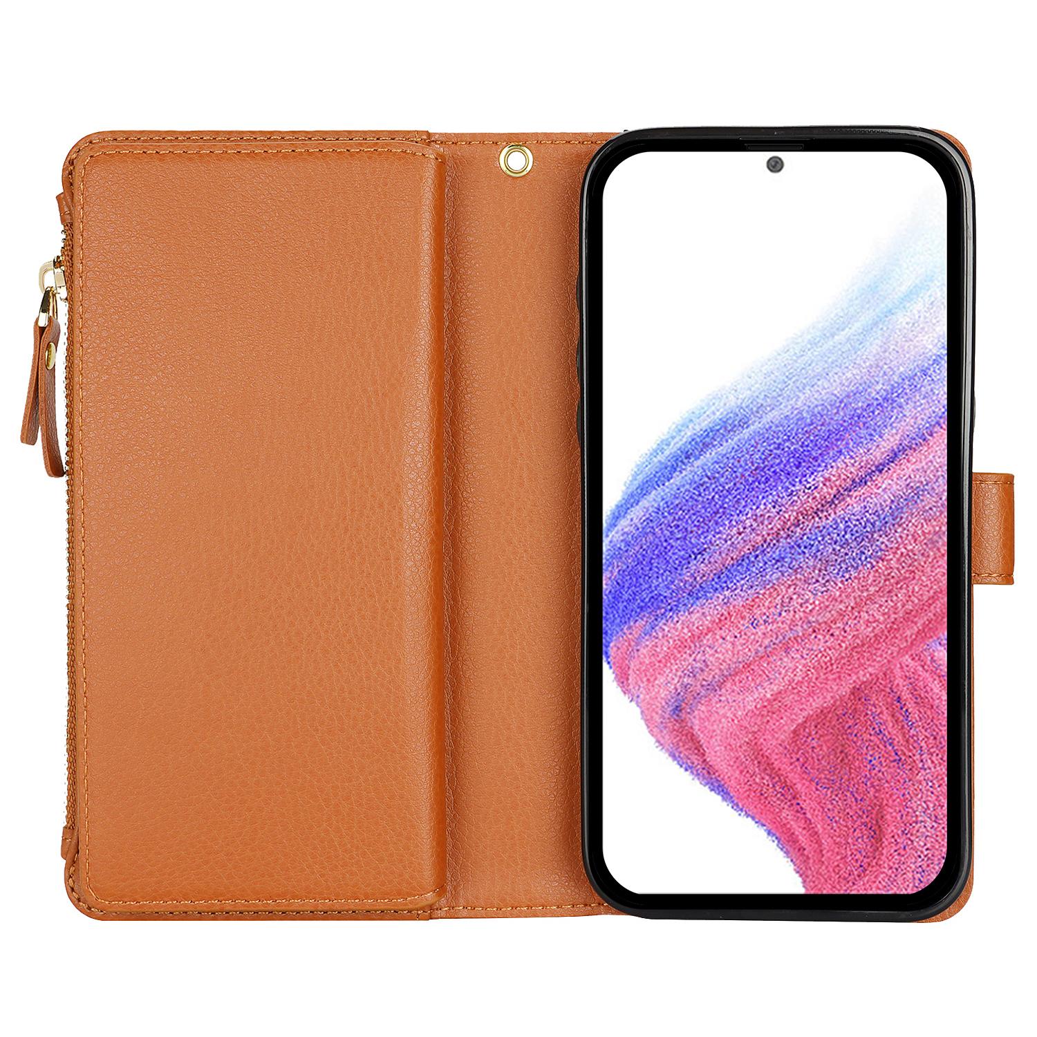 XL-001 For Samsung Galaxy A55 5G Case Zipper Pocket Wristband Stand Leather Phone Cover Brown
XL-001 For Samsung Galaxy A55 5G Case Zipper Pocket Wristband Stand Leather Phone Cover Brown