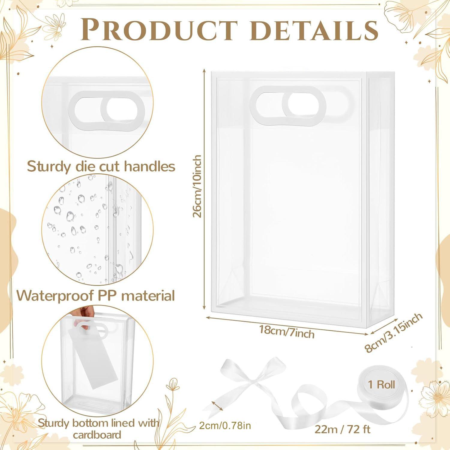 10Pcs Clear Plastic Gift Bag with Die Cut Handles Reusable PP Flower Bag with Ribbon for Wedding Bridal Birthday Party Business 10pcs білий
10Pcs Clear Plastic Gift Bag with Die Cut Handles Reusable PP Flower Bag with Ribbon for Wedding Bridal Birthday Party Business 10pcs білий