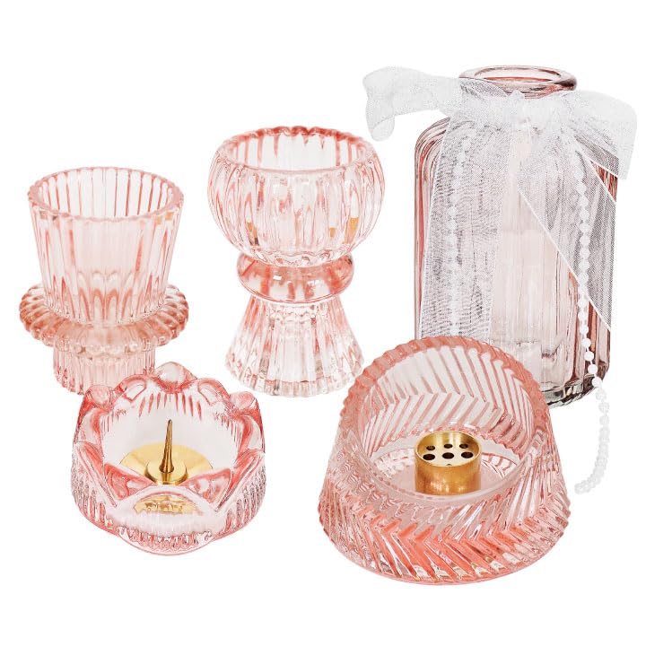 Original 5-Piece Glass Buddhist Altar Set: Mini Compact Incense Burner, Candle Holder, Water Vase, Flower Vase, and Offering Plate. Perfect for
Original 5-Piece Glass Buddhist Altar Set: Mini Compact Incense Burner, Candle Holder, Water Vase, Flower Vase, and Offering Plate. Perfect for
