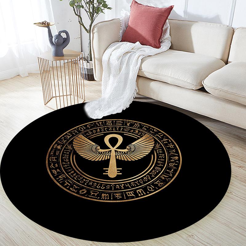 Golden Wing Symbol Round Area Rug,Carpet Rug for Living Room Bedroom Sofa Playroom Decor,Non-slip Floor Mat 80cmx80cm
Golden Wing Symbol Round Area Rug,Carpet Rug for Living Room Bedroom Sofa Playroom Decor,Non-slip Floor Mat 80cmx80cm