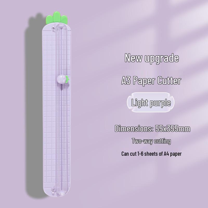 Cute A3 Carrot Two-Way Photo & Paper Cutter - Student DIY Tool фіолетовий
Cute A3 Carrot Two-Way Photo & Paper Cutter - Student DIY Tool фіолетовий
