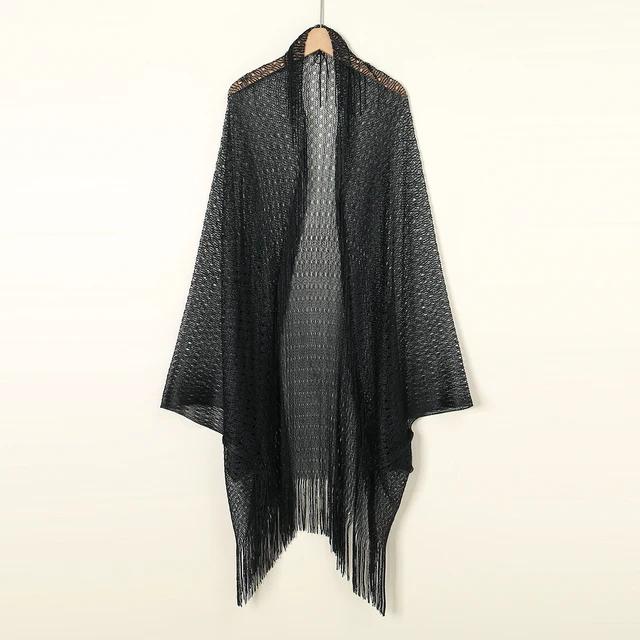 Evening Dresses Shawls Lace Sheer Hollow Tassel Scarves Shiny Sunscreen Shawl Gold Silver Thread Thin Long Scarf Glitter Shawls
Evening Dresses Shawls Lace Sheer Hollow Tassel Scarves Shiny Sunscreen Shawl Gold Silver Thread Thin Long Scarf Glitter Shawls
