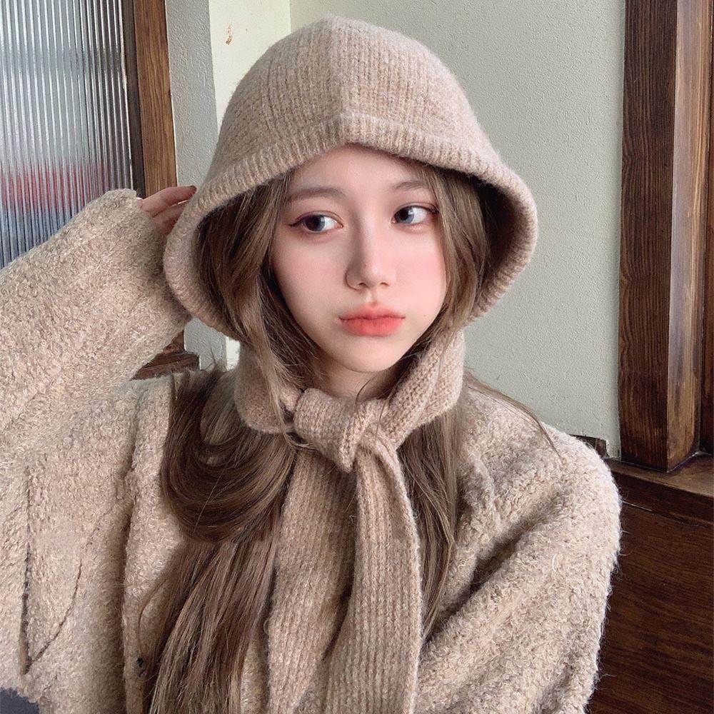 Korean Style Coldproof Hooded Caps Soft Knitted Beanies Hats Vintage Scarf Hat Windproof чорний
Korean Style Coldproof Hooded Caps Soft Knitted Beanies Hats Vintage Scarf Hat Windproof чорний
