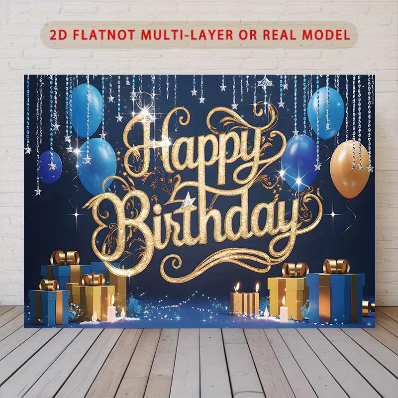 2D Happy Birthday Banner Navy Blue Gold Balloon Backdrop Photography Background Party Decor 47.2x31.5inch/120*80cm
2D Happy Birthday Banner Navy Blue Gold Balloon Backdrop Photography Background Party Decor 47.2x31.5inch/120*80cm