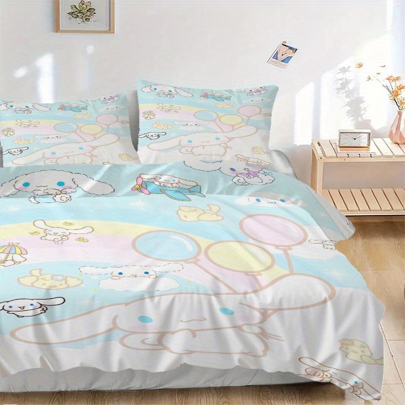 3pcs Sanrio Cinnamoroll Rainbow & Balloon Pattern Printed Quilt Set - Includes 1 Quilt Cover and 2 Pillowcases, Machine Washable - Suitable for A 135x200cm
3pcs Sanrio Cinnamoroll Rainbow & Balloon Pattern Printed Quilt Set - Includes 1 Quilt Cover and 2 Pillowcases, Machine Washable - Suitable for A 135x200cm