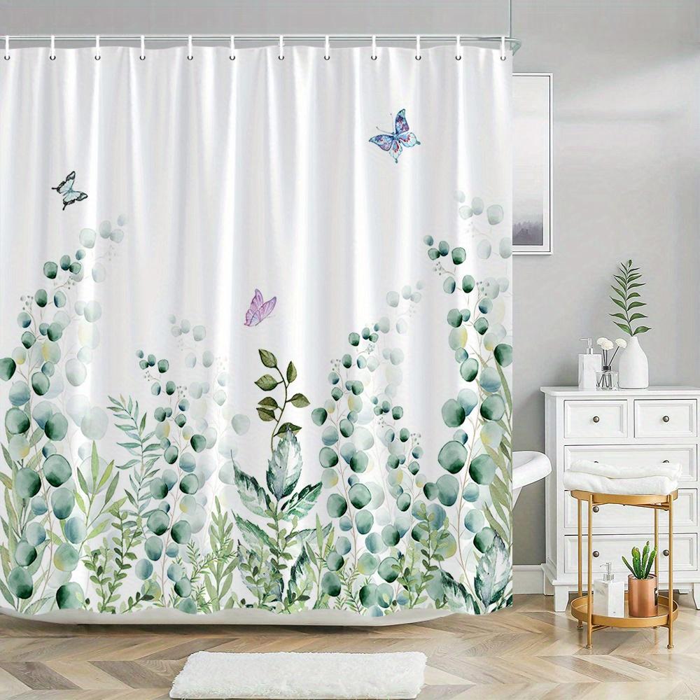 1Pc Green Leaf Butterfly Garden Shower Curtain - Polyester Fabric, Machine Washable, With Hook, Suitable For Bathroom Decoration W60H190(CM)-1 Pcs
1Pc Green Leaf Butterfly Garden Shower Curtain - Polyester Fabric, Machine Washable, With Hook, Suitable For Bathroom Decoration W60H190(CM)-1 Pcs