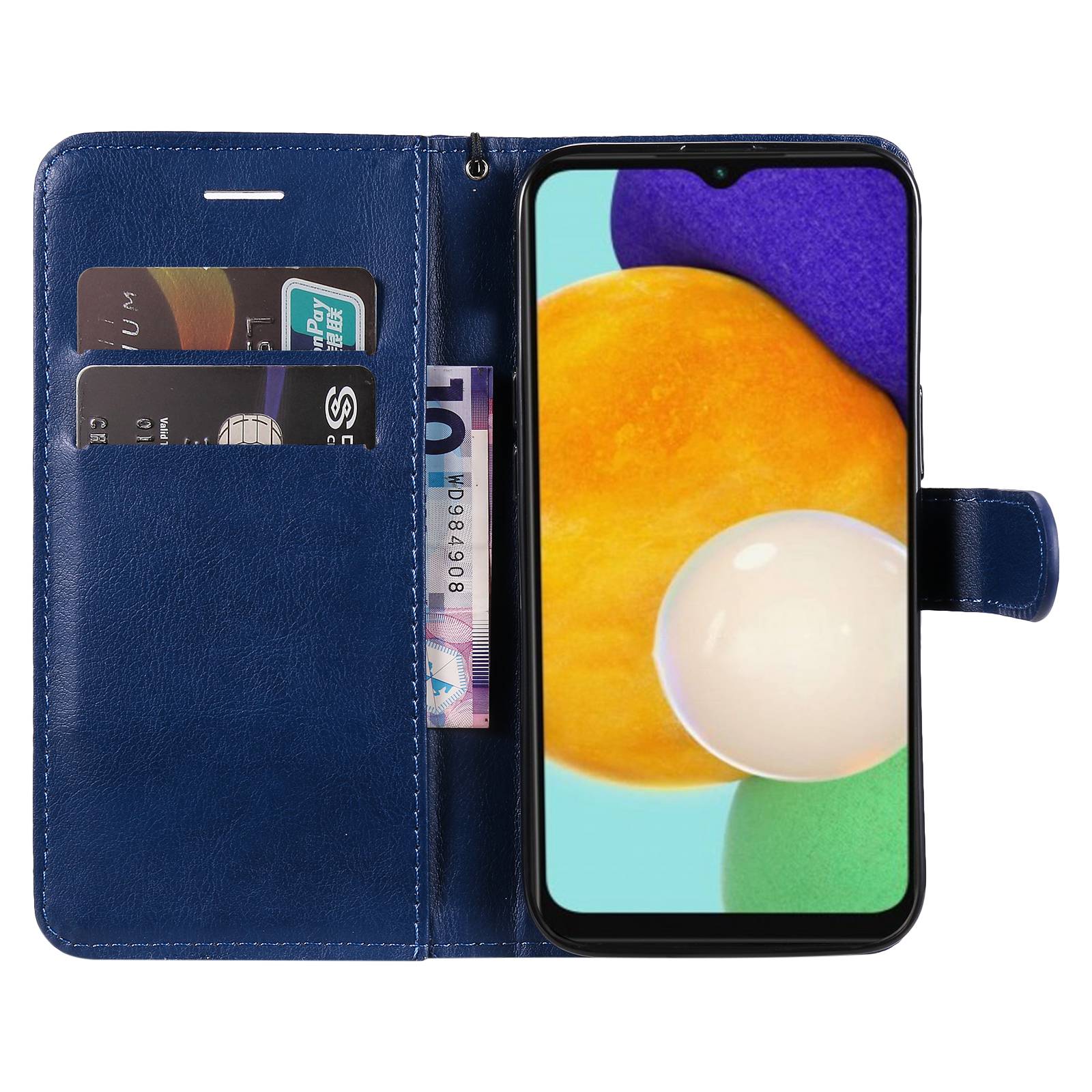 For Samsung Galaxy A14 5G/A14 4G Case Solid Color Leather Mobile Cover Wallet Stand with Strap Blue
For Samsung Galaxy A14 5G/A14 4G Case Solid Color Leather Mobile Cover Wallet Stand with Strap Blue